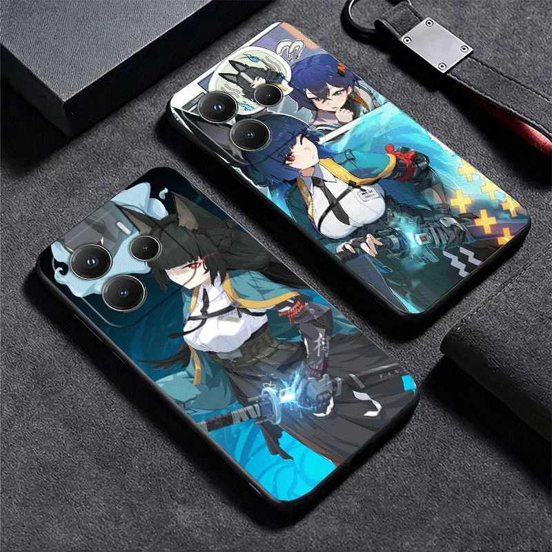 Zenless Zone Zero Hoshimi Miyabi Soft Black Phone Case Cover