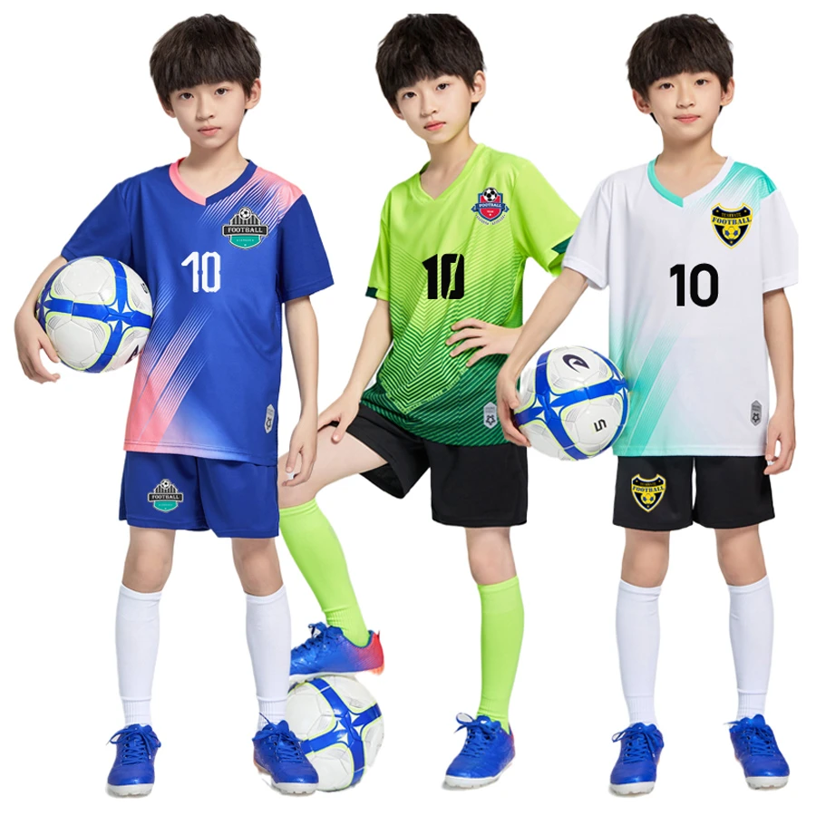 Camisetas de fútbol para niños y niñas, conjunto de ropa de uniformes de fútbol de manga corta, chándal de fútbol para niños, Jersey| | - AliExpress