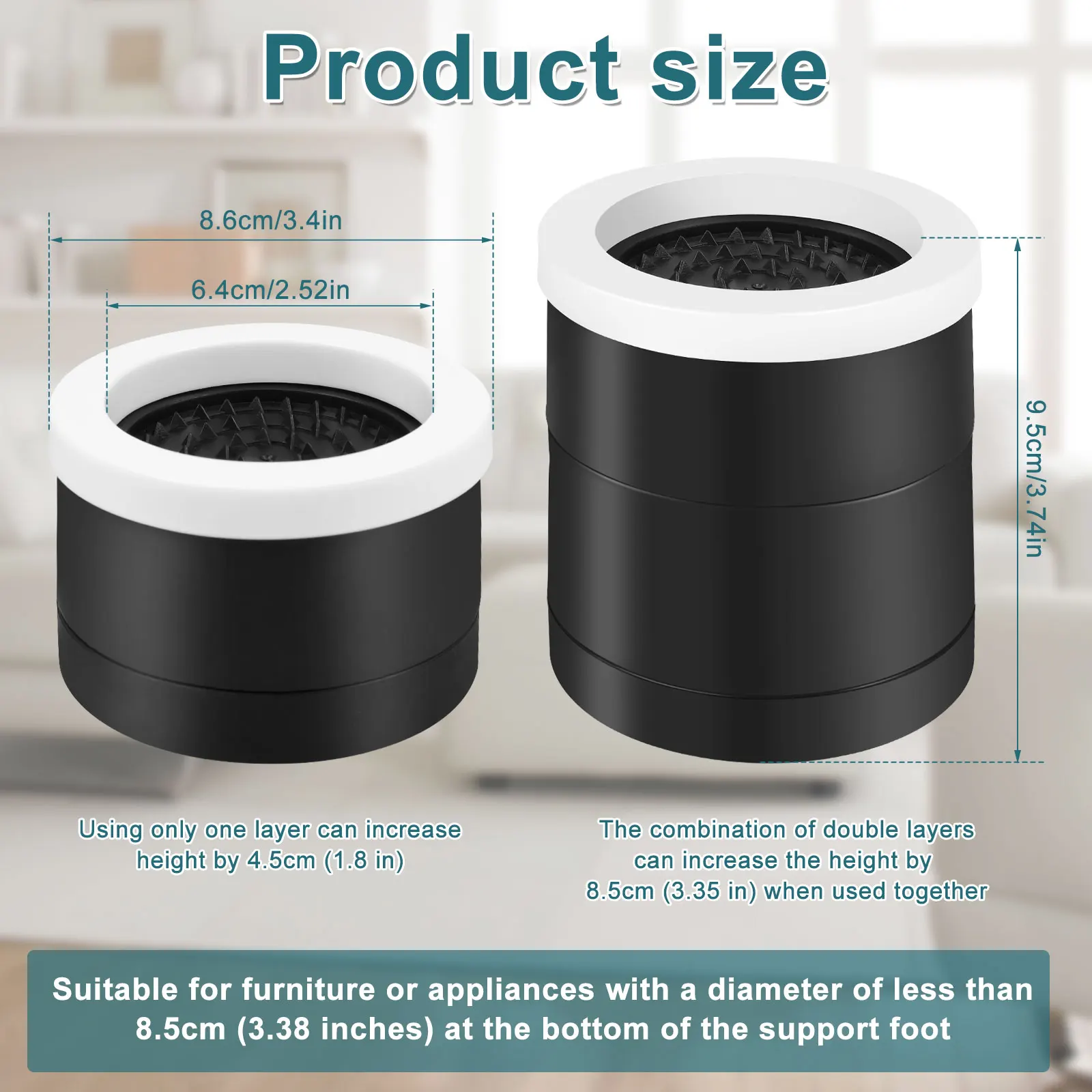 heavy duty round furniture riser suporte de 05