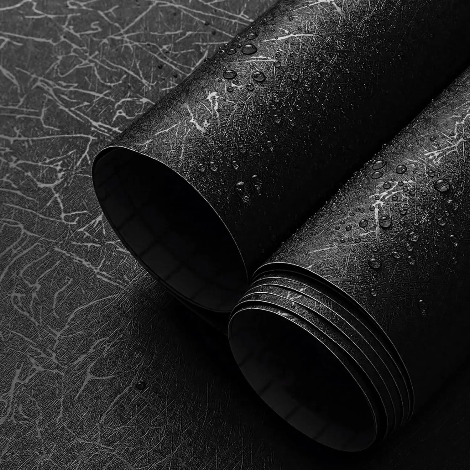 วอลเปเปอร์กันน้ำแบบด้าน ขนาด 40 ซม./55 ซม. สีขาว ไวนิล สติ๊กเกอร์ติดผนัง เฟอร์นิเจอร์ ห้องนั่งเล่น กระดาษติดผนัง ตกแต่งบ้าน 1