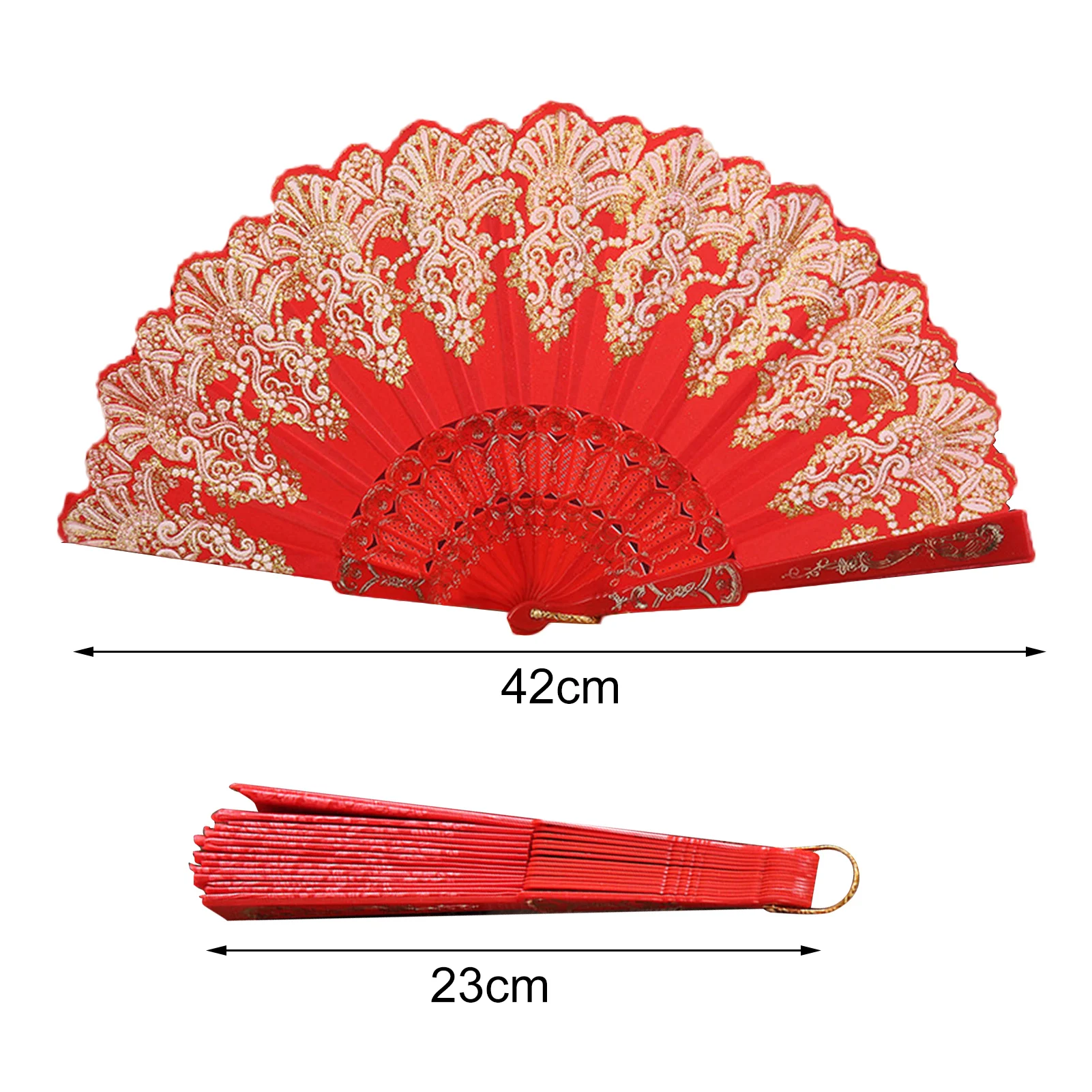 Chinese Style Vintage Silk Folding Hand Fan Japanese Art Crafts Gift Home Decor Dance