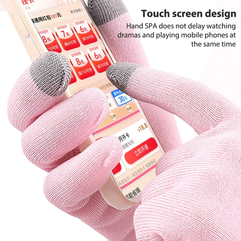 1Pair Reusable  Hand And Foot SPA Gel Socks Gloves Touch Screen Gloves Moisturizing Exfoliating Hand And Foot Care Gel Lining images - 6