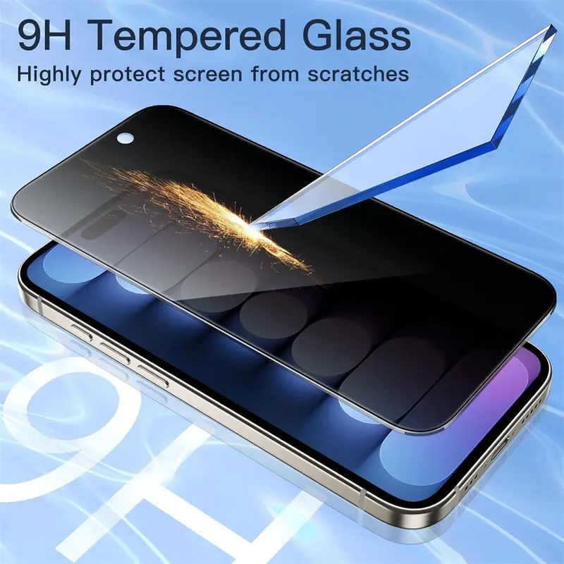 1~4PCS Anti-Spy Glass For iPhone 17 16 15 14 13 Pro Max Privacy Screen Protector & Camera Protection Film For iPhone15 12 11 Pro - Image 3