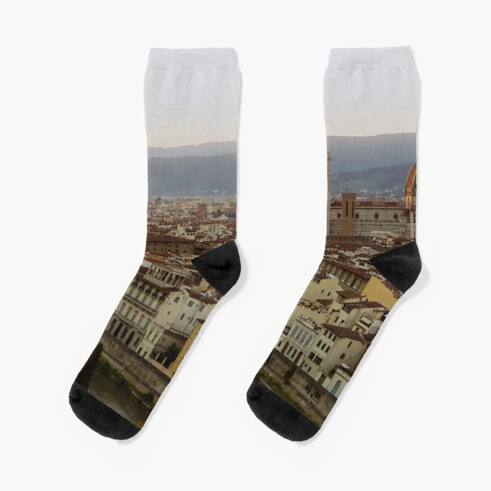 

Italy Florence city sunset Duomo Socks sport sheer colored Designer Man Socks Women's