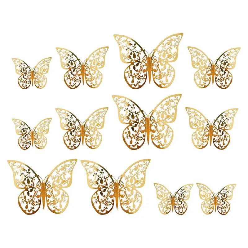 

Artificial Butterfly Cake Toppers Cake Decorations Butterflies Wedding Crafts Party Decor Removable Wall Stickers For Home Kids