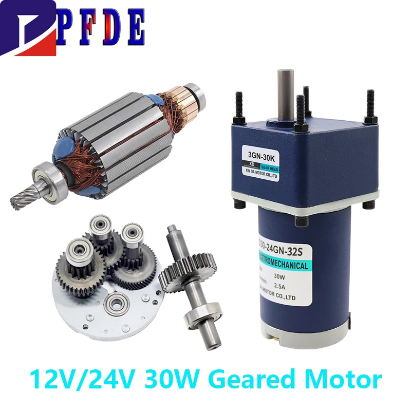 Engrenagem Redutor Motor Alta Velocidade de Torque Ajustável cw Ccw Xd3d3012gn 30w 12v 24v dc