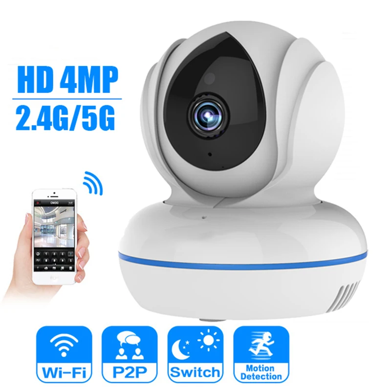 

IP-камера видеонаблюдения HD, 4 МП, 2,4 ГГц/фотосессия, H.265
