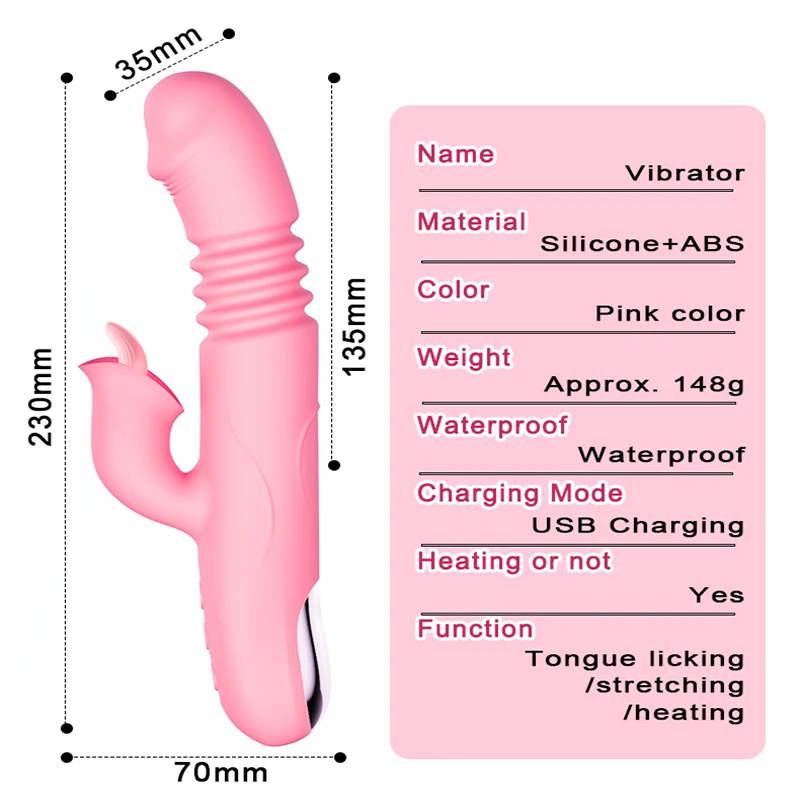 Female Sex Toys Vaginal Vibrators Clitoris Vibrator Vibrator Sex Toy Tongue Vibrator Vibrator for Women Tongue Licking Dildo Clitoris Stimulator G-Spot Vaginal Massager Powerful Adult Sex Toy Female Heat Vibrator