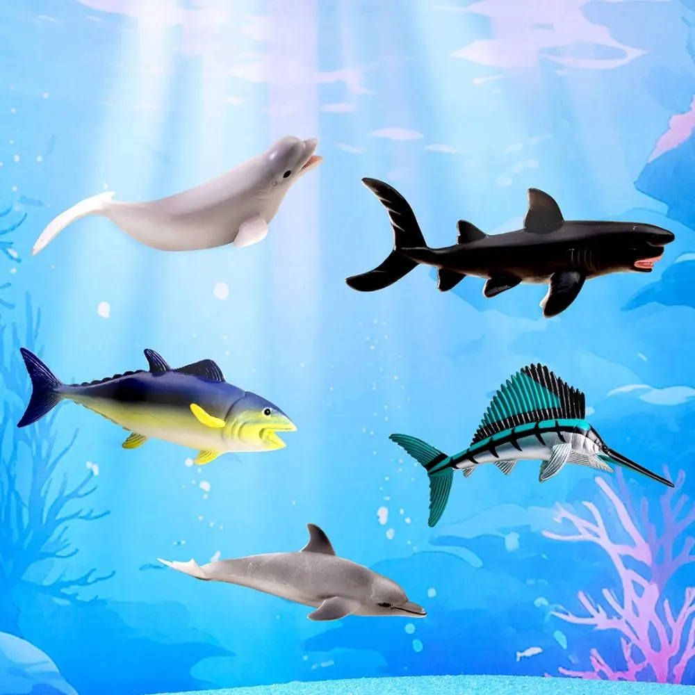 

Decorative Sea Animals Action Figures Simulation Ocean Animals Dolphin Whale Shark Model PVC Simulated Marine Sea Life