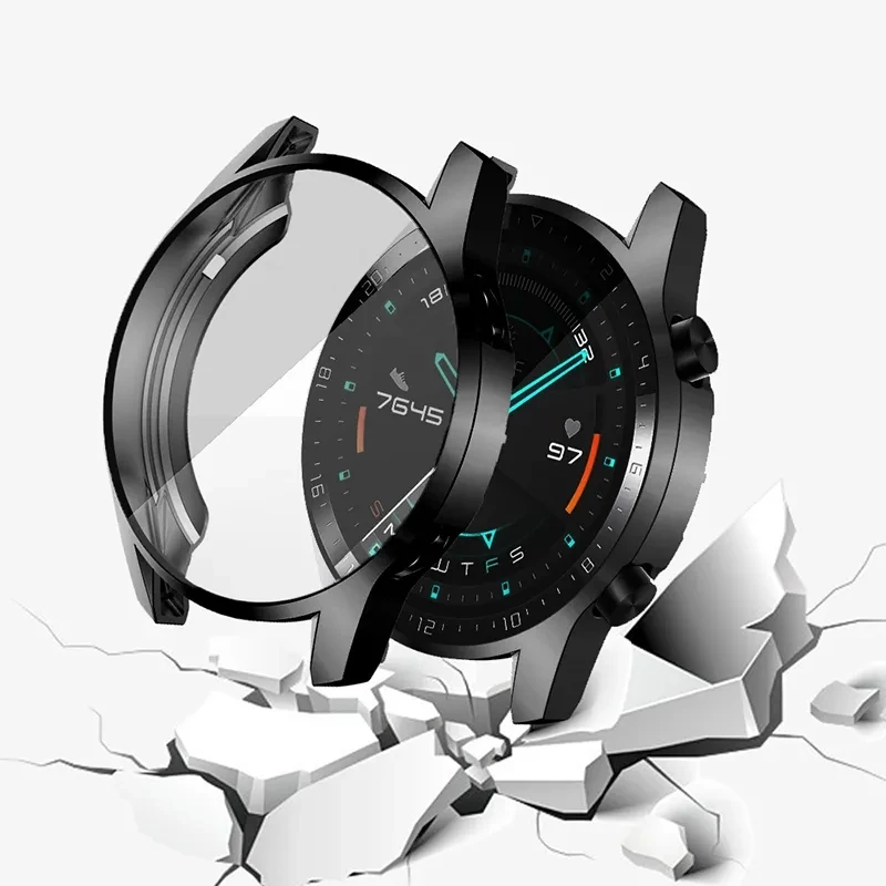 Huawei Watch 4 Pro 용 TPU 보호 케이스 Huawei Watch 3 Pro Watch 4 pro 도금 보호 쉘용 전체 화면 보호기