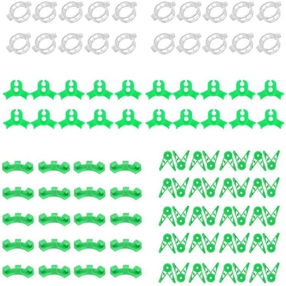 plant ties plastic plant clips plastic plant supports plant clips plant stem support plant support connector plant support stick 80 pcs Plant Stem Training Clips Low Stress Plant Bud Bender Branches Trainer Support Clips Ties Trellis Clamps