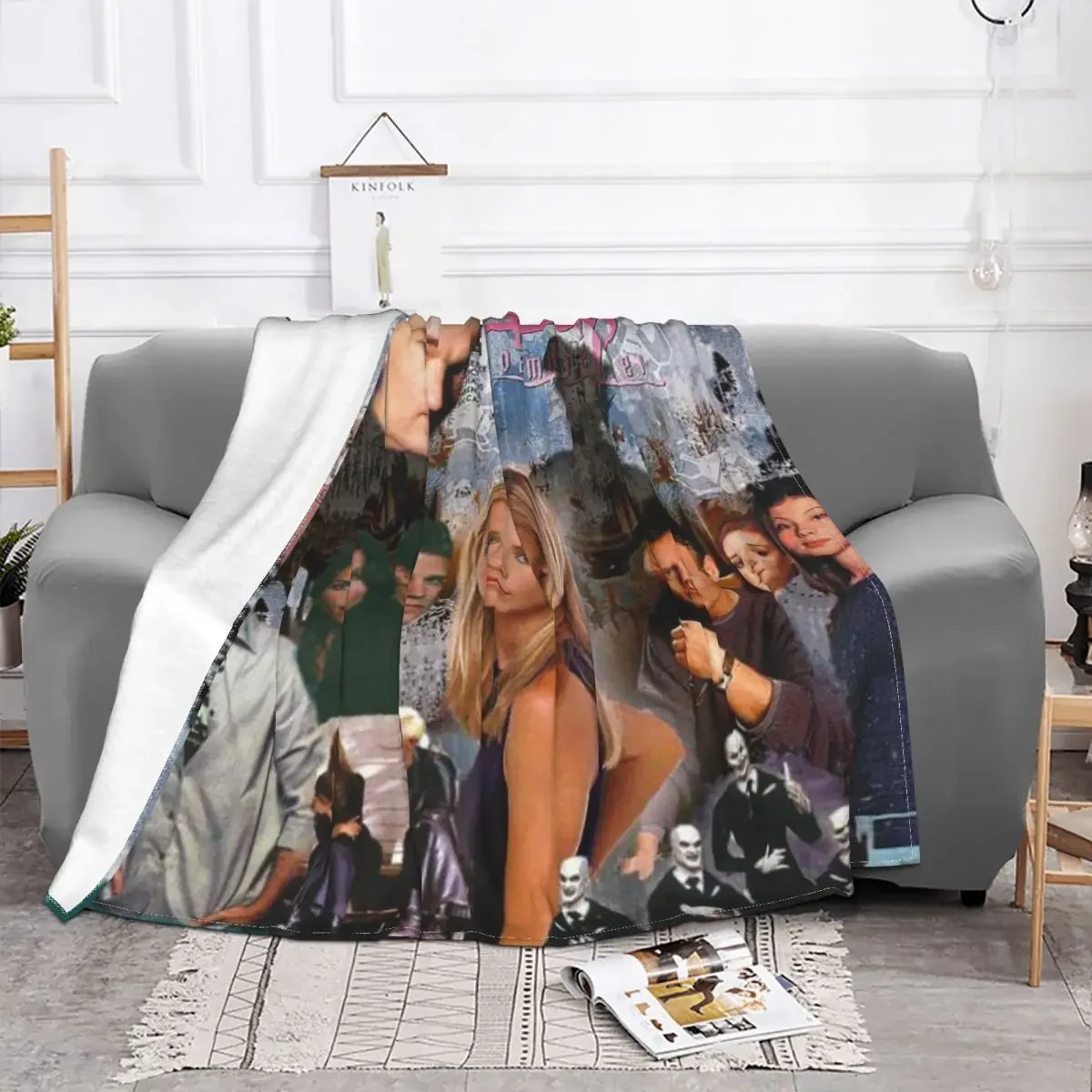 Outlander Anime Blanket Flannel Spring/Autumn Collage for Kids Adult Gift  Lightweight Thin Throw Blankets for Bed Outdoor Quilt 4