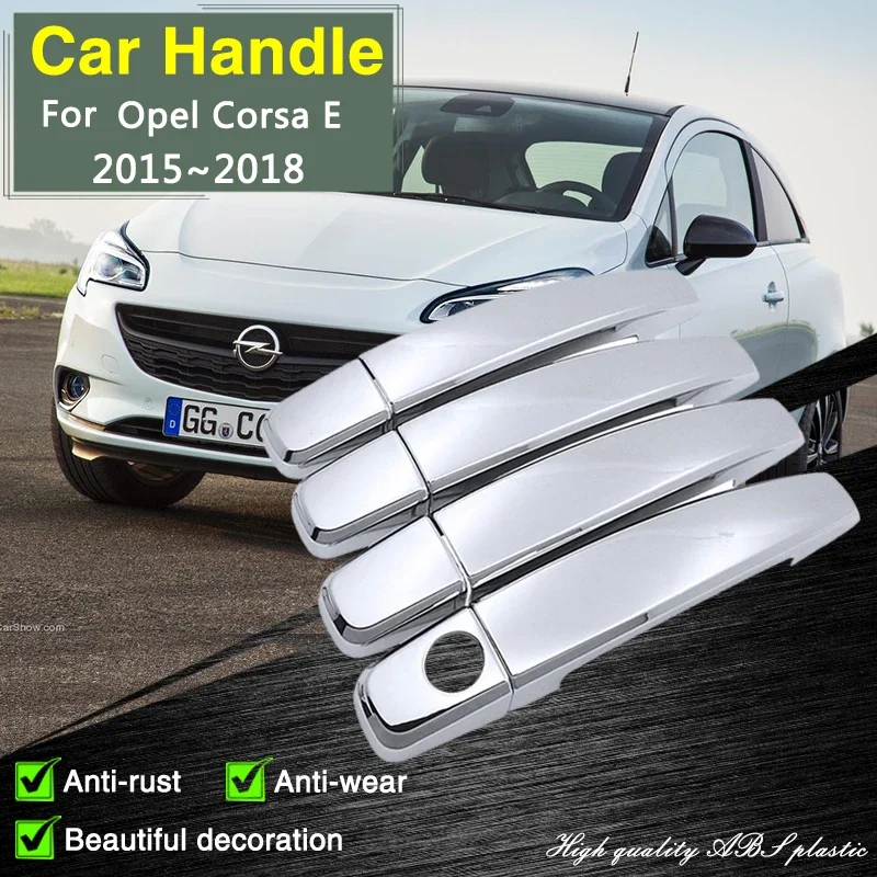 For Opel Corsa E X15 2015 2018 Vauxhall Corsa Chrome Door Handle Cover for-opel-corsa-e-x15-2015-2018-vauxhall-corsa-chrome-door-handle-cover