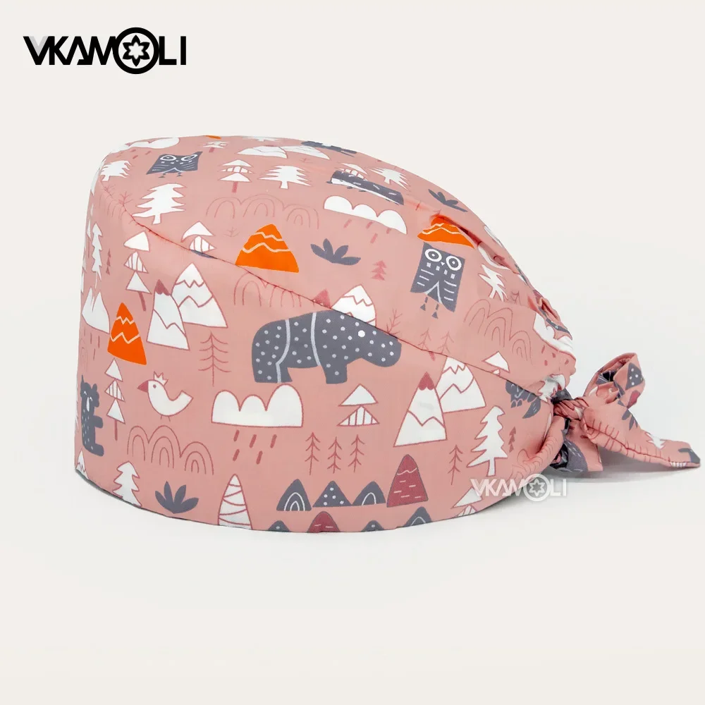 HooLing Lot De 6 Bonnets D'infirmière Réglables Pour Médecin, Infirmière, Avec Boutons, Bandeau Anti-transpiration Et Cravate, Cadeaux, Couleur élégante, Taille Unique