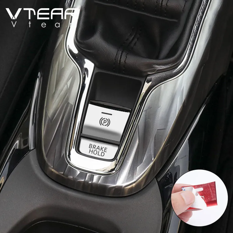 Vtear Car Central Control Button Trim For Honda HRV HR-V 2015-2021 Parking Brake Switch Cover Interior Sequin Stickers Accessory images - 6