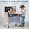 Robotime Robud Wooden Toy Workbench Large Kid's Wooden Play Tool  Pretend Play Creative Building Set Gift for Girls & Boys 3+