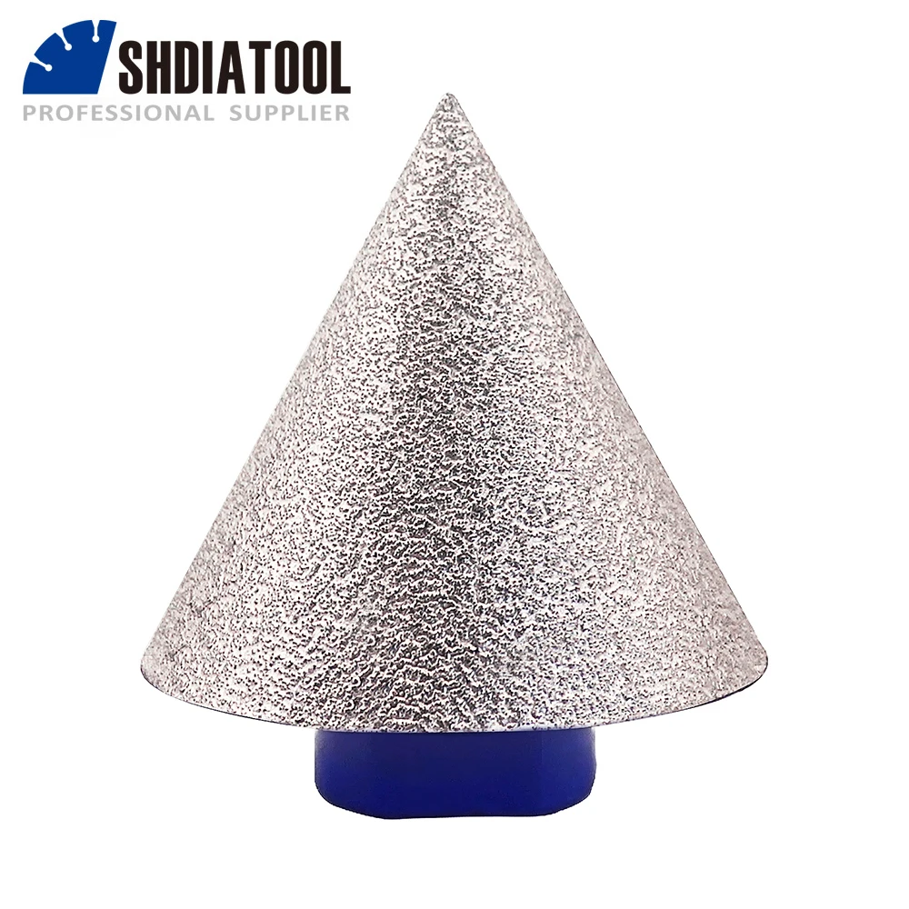 SHDIATOOL 1pc Diamond Chamfer Finger Bits 50mm  5/8-11 M14  M10 Tools Enlarge Shape Round Bevel Existing Holes Ceramic Tile