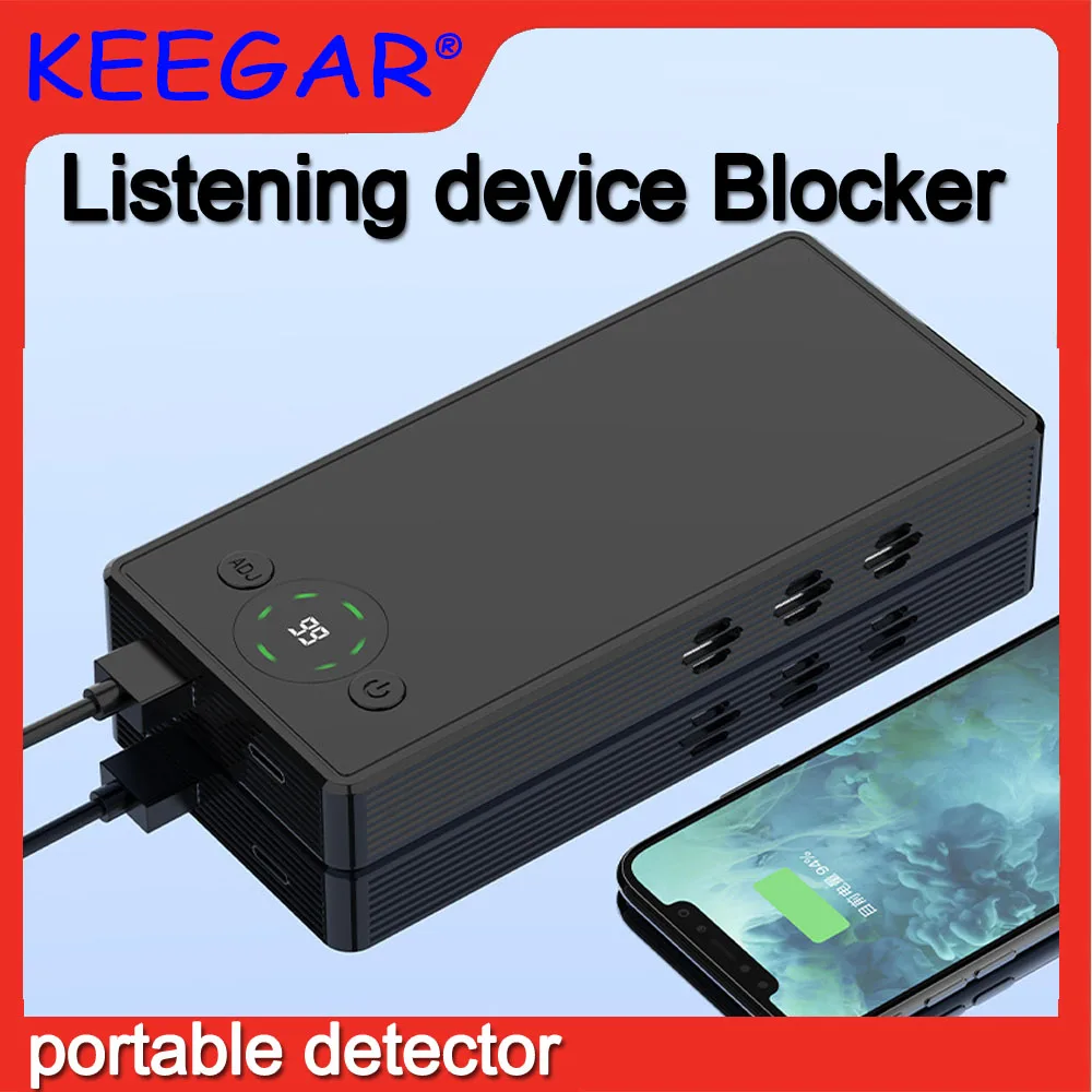 

Portable Mobile Detector Anti Recording Voice Listening device Jammer Anti-Leakage Eavesdropping Monitor Meeting Room Blocker