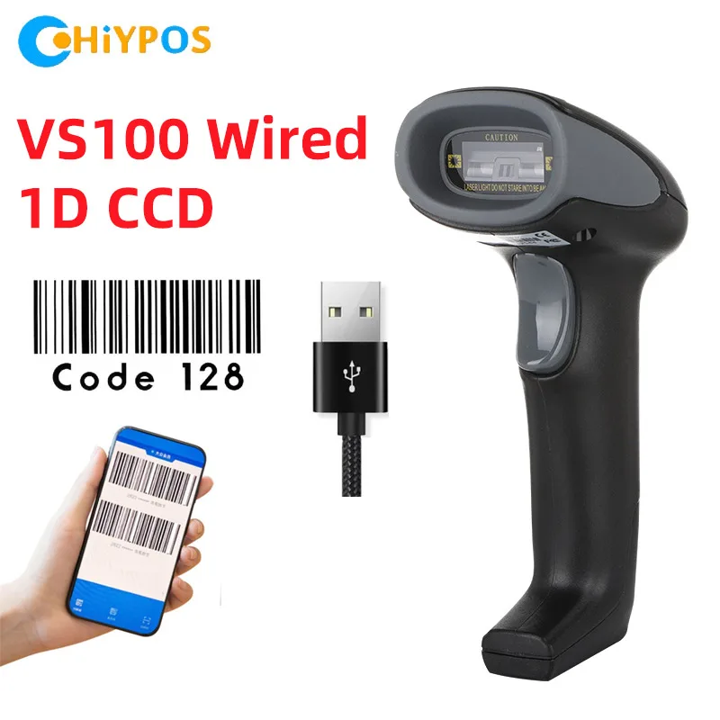 CHIYI 1D Wired/Wireless/Bluetooth Barcode Scanner Compatibility Linux, Android, Windows,Mac