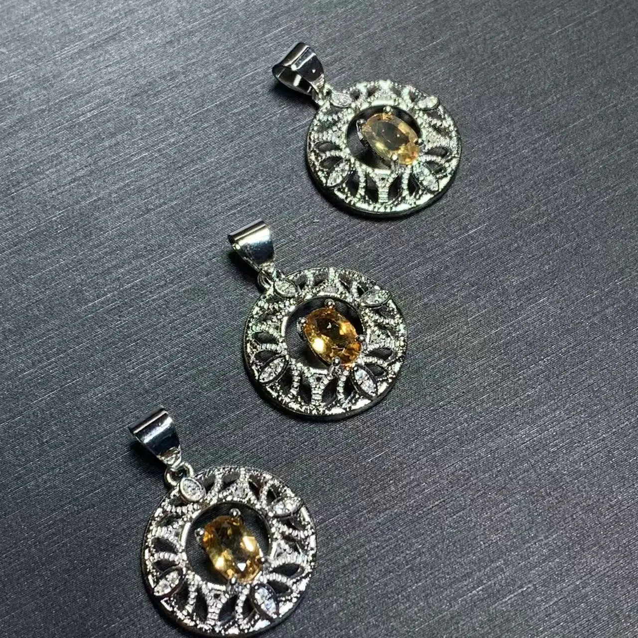 OVAL Natural CITRINE Pendant Necklace Fine Jewelry Handmade Stones Wholesale Healing Energy Gift Lucky Jewelry