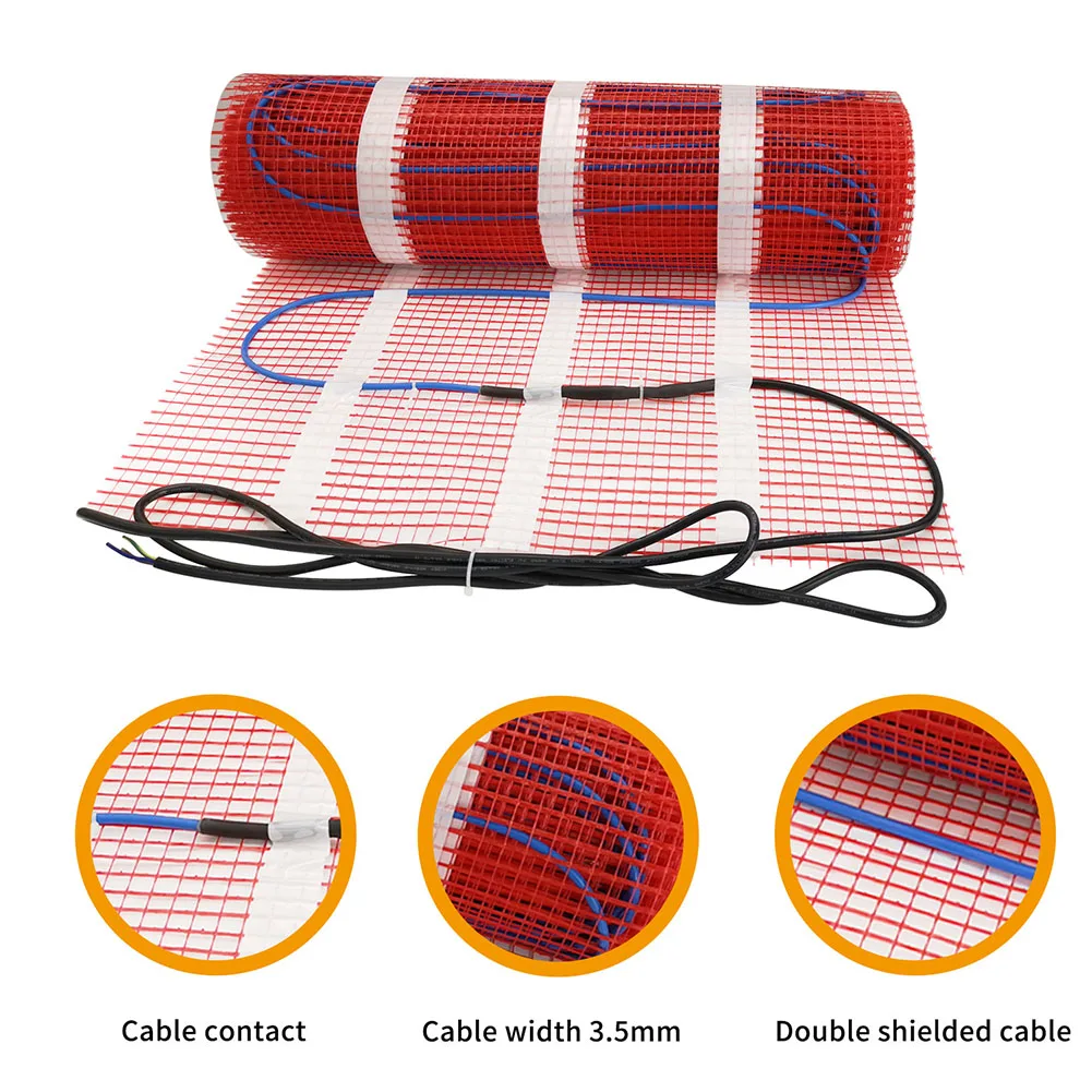 Electric Floor Heating Kit Pad Digital Thermostat 220V Radiant Warming Equipment 70w/150w/225w Electric Heating Alloy For Bathro