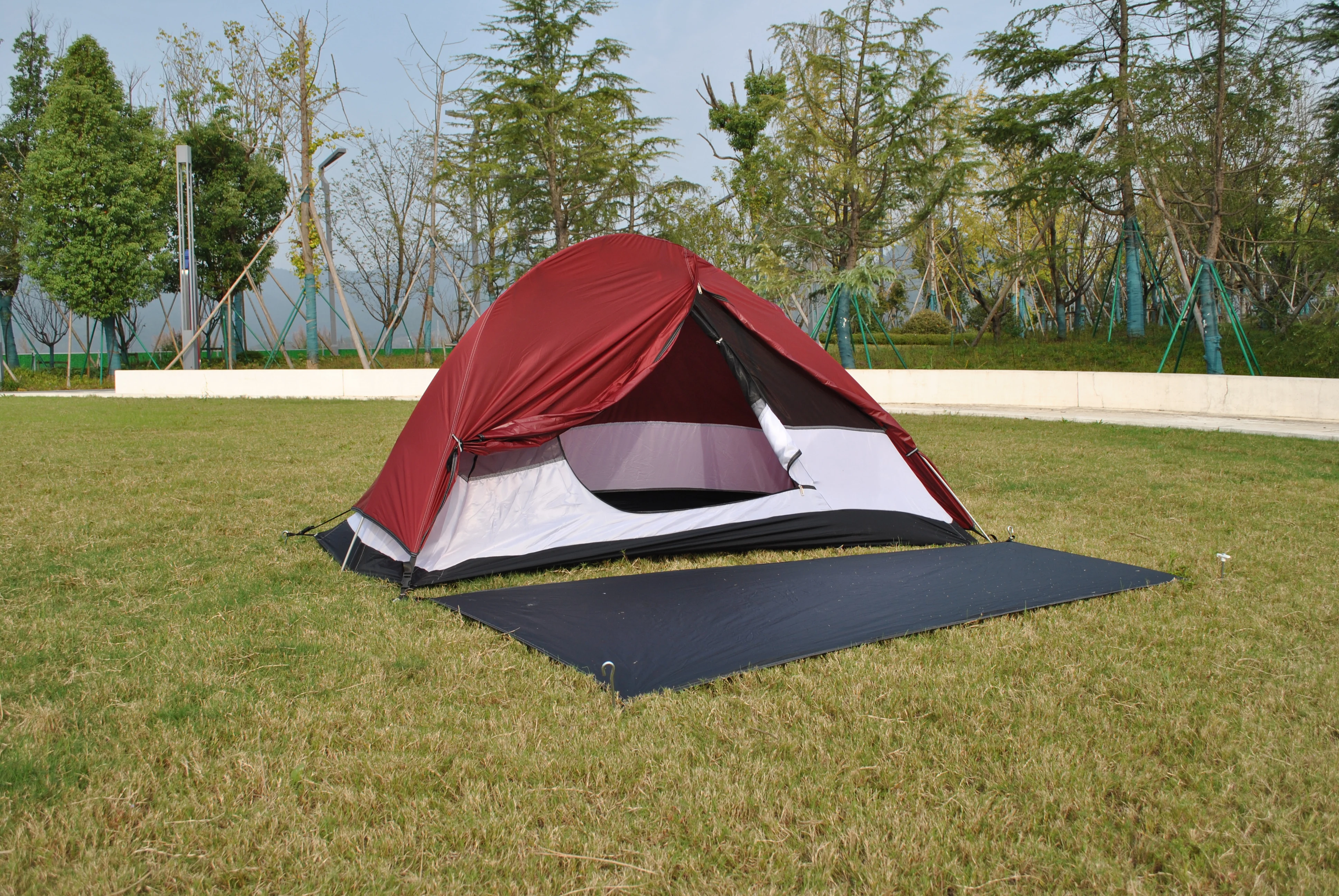 20D Ultralight Backpacking Tent 1 Person Outdoor Camping with Aluminum Pegs Reflective Rope Carry Bag Included