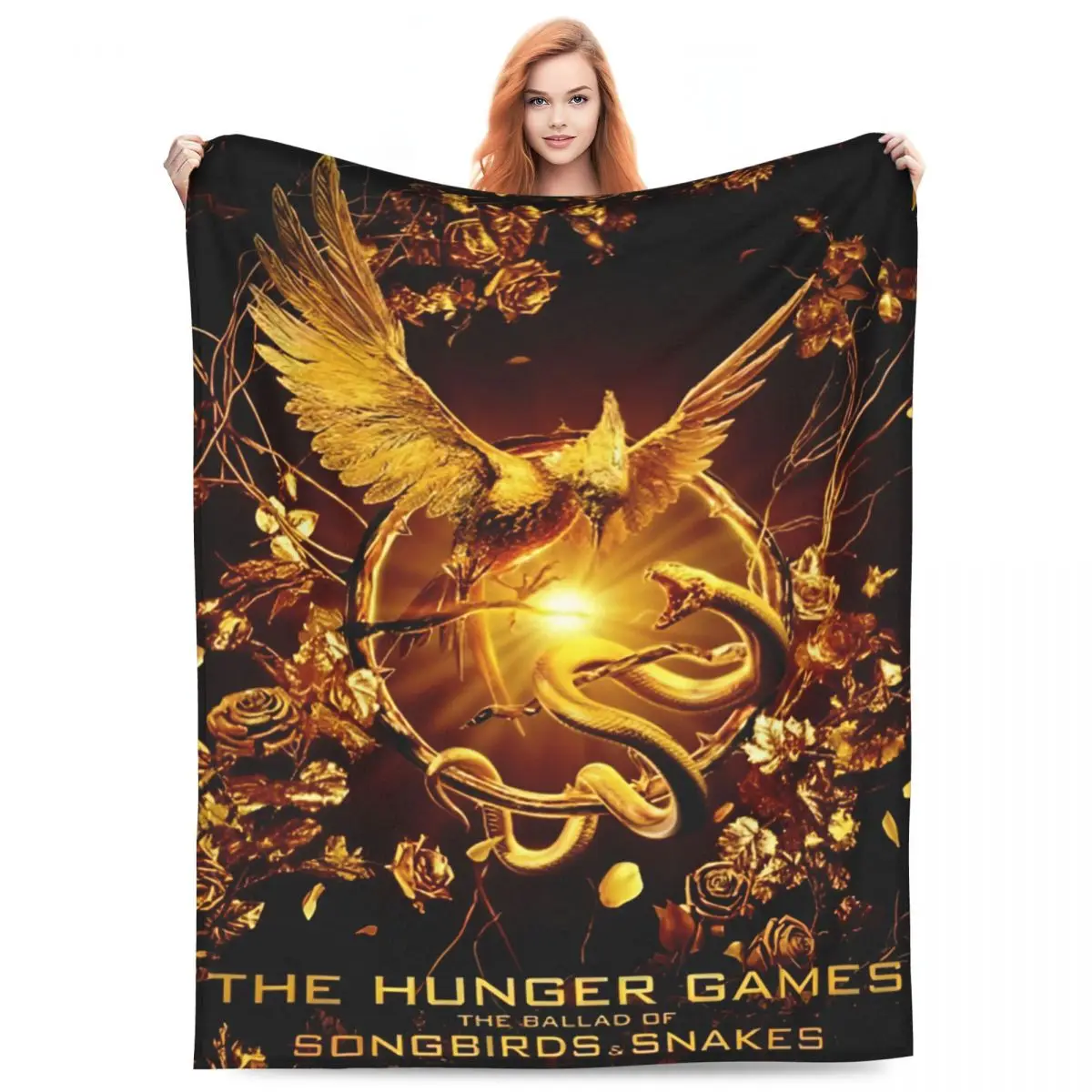 The Hunger Games The Ballad Of Songbirds & Serpenti Coperta In Pile Stampata Accogliente Coperta Leggera Per Divano Divano Copriletto