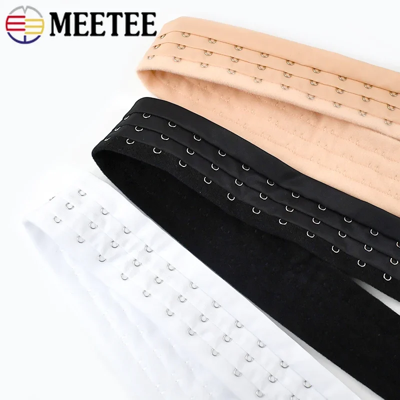 1Y Bra Extenders Underwear 2/3 Hook Eye Tape Back Buckle Clothing  Adjustable Hook Elastic Band Snap Button DIY Sewing Accessory