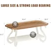 French Country Farmhouse Wood Tray Top Rustic ,Accent Rectangle VintageCoffeeTable with Storage, Carved Legs, for Living Room 3