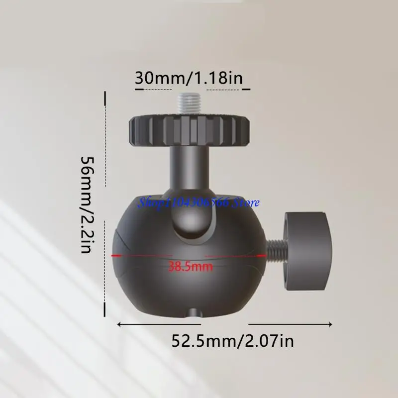 02DD 회전 볼 마운트 어댑터 카메라 삼각대 마운트용 1/4인치 암-수 나사