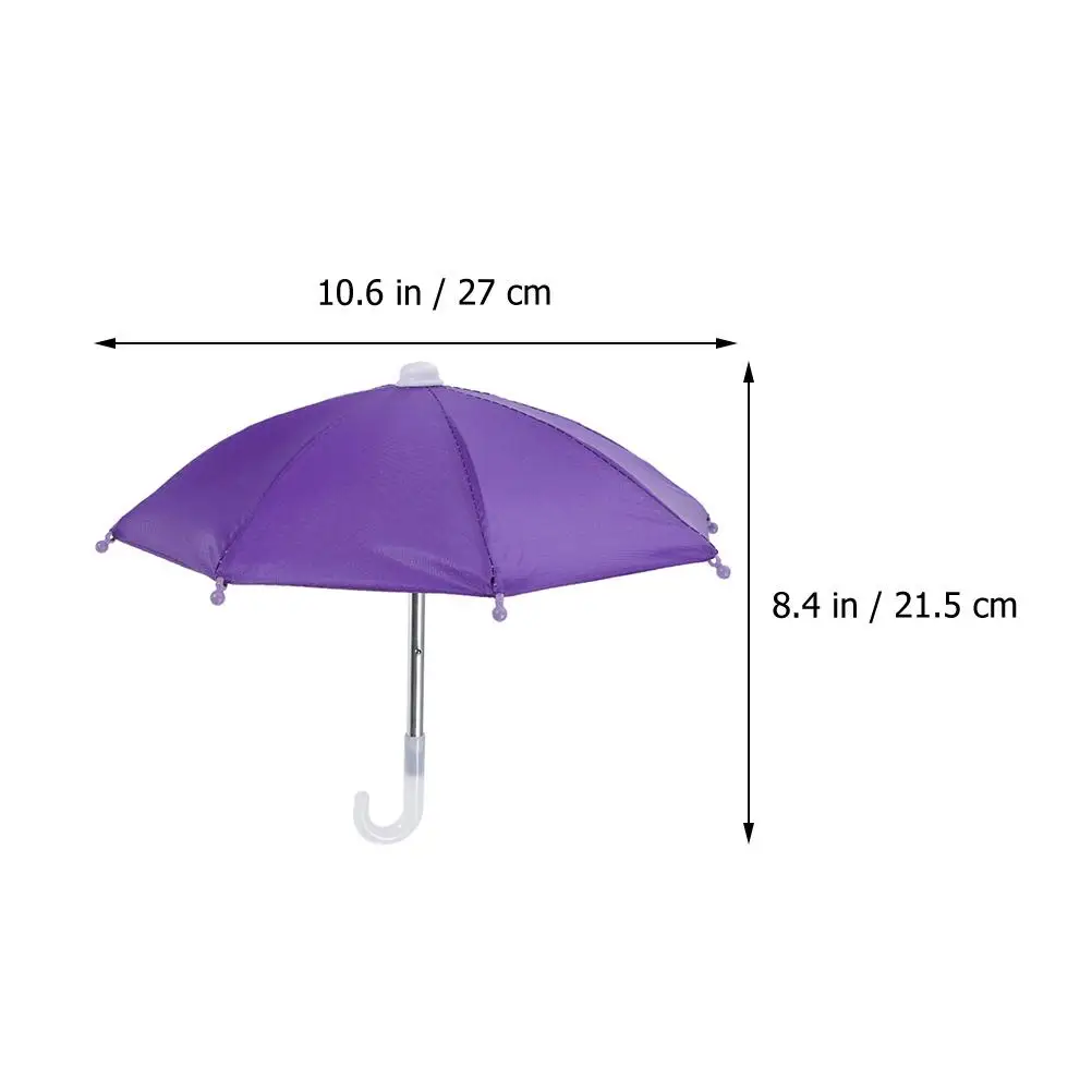 4 Colors Riding Small Toy Mobile Universal Phone Sunshade Waterproof Mini Umbrella for Bicycle Pink Yellow Red Purple