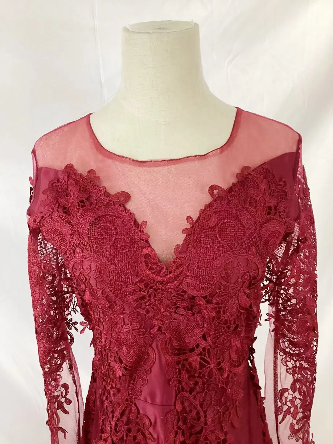 Evening Party Dresses For Woman Elegant Clothing Lace Swing Sexy Long Skirt O-Neck Long Sleeve Solid Clothing Gothic Woman Dress