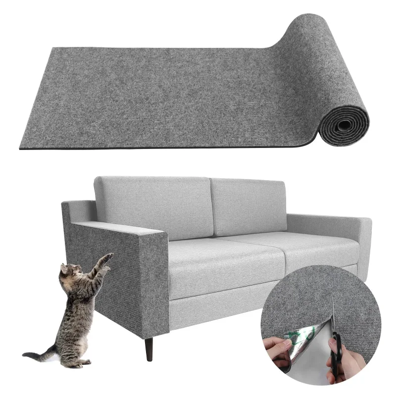 Cats Toys Cat Scratching Mat Large Trimmable Self-Adhesive Cat Scratching Carpet Sofa Protection Cats Scratch Board Cats Toys