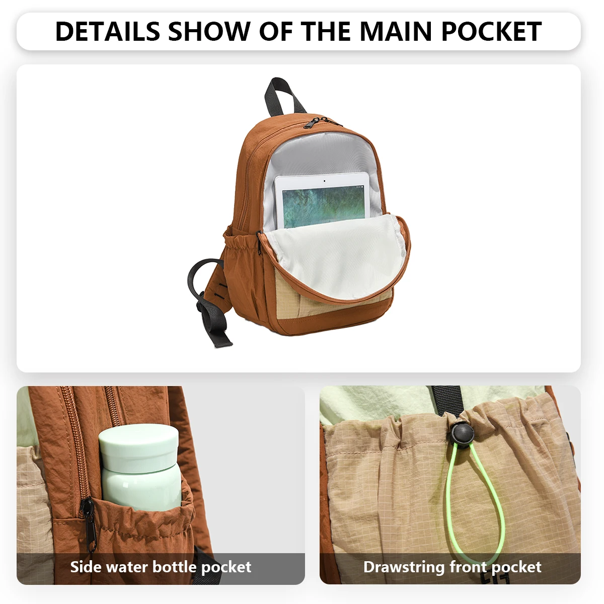 Parent-Child Outdoor Mountaineering Bag Backpack Women's Lightweight Spring Outing Hiking Climbing Small Backpack Travel Sports School Bag Cycling Shopping Student