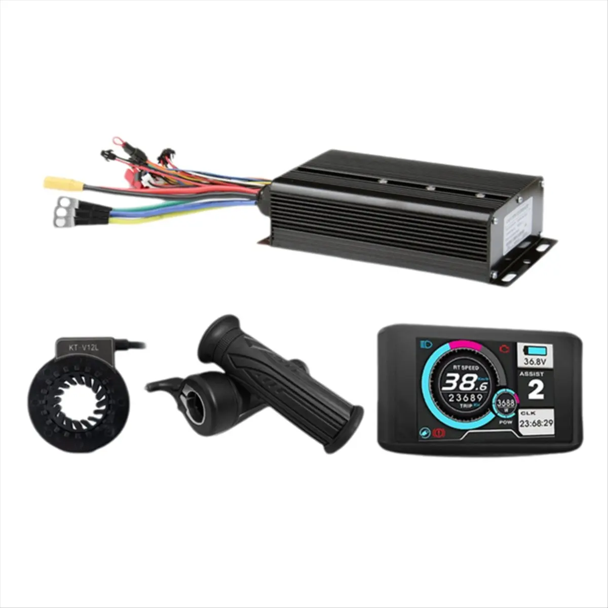 AD10 전자 자전거 3 모드 컨트롤러 세트 80A 48V -72V 사인파 컨트롤러 UKC1 디스플레이 컬러 스크린 전자 자전거 액세서리
