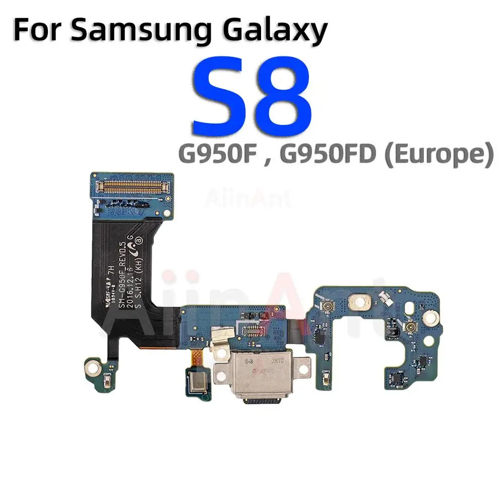 Aiinant USB 충전 도크 보드 포트 충전기 플렉스 케이블, 삼성 갤럭시 S8 S9 플러스 G950N G955N G960N G965N 용