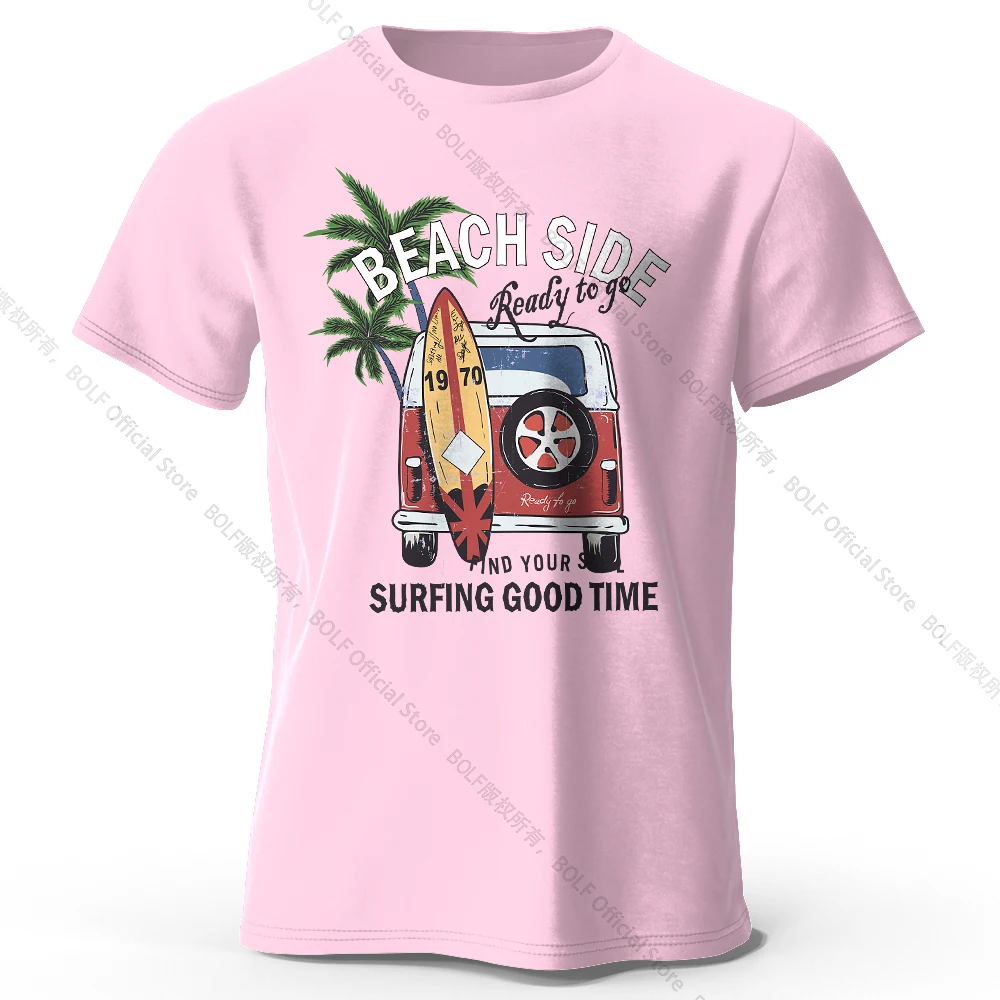 Retro Surf Badge Graphic Unisex Cotton T-Shirt