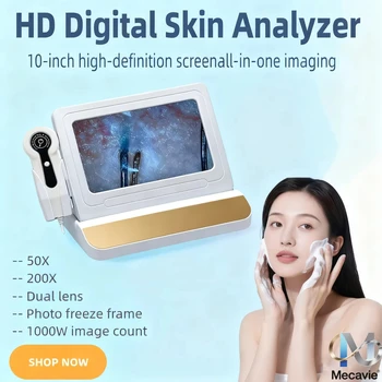 Nuovo Analizzatore Digitale HD della Pelle 2026, Rilevatore Intelligente del Cuoio Capelluto da 10 Pollici con Ingrandimento 50/200X, Rileva con Precisione la Follicolazione dei Capelli
