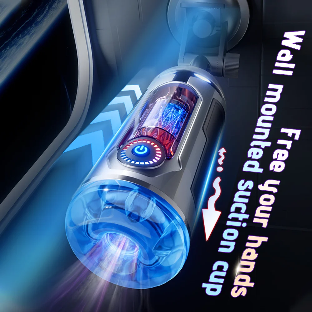 Sex Toys Male Masturbator Cup With Suction Mount Heating Rod Vaginal Penetration Pocket Pussy Masturbator Toy Adults Goods_voghion.com