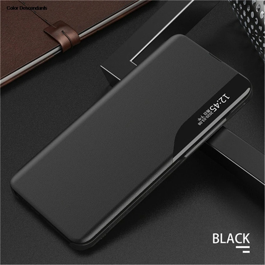 Luxury Leather Smart Flip Case with View Window for Huawei Honor - Original Mobile Phone Shell