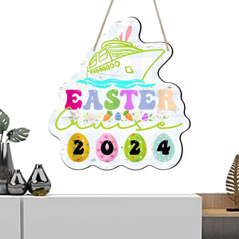 

Bunny Signs For Home Decor Easter Travel Themed Wooden Hanging Sign Party Holiday Decoration Door Sign Decorations For Party
