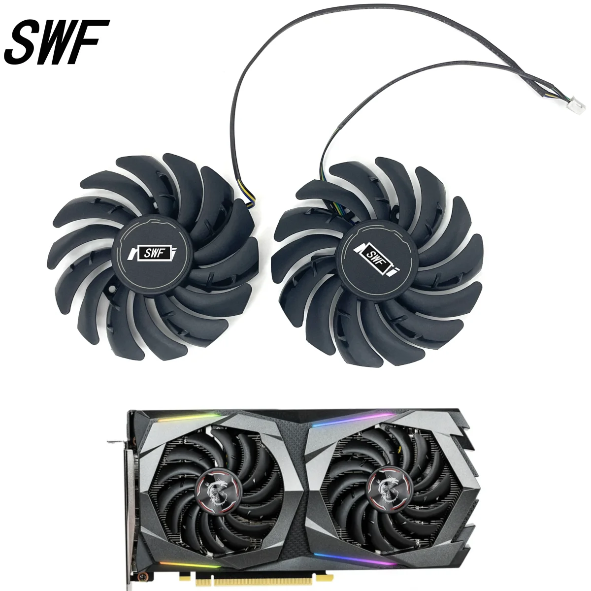 2 Pz/Lotto Ventola Di Raffreddamento Della Scheda Muslimgpu Per Msi Geforce Gtx 1650 Super 1660 1660Ti Ventola Della Scheda Grafica Gaming X