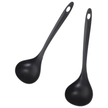 2 pezzi mestoli manico lungo cucchiaio da zuppa cucchiaio di riso cucchiaio per pentola calda posate da cucina design ecologico materiale premium leggero 1