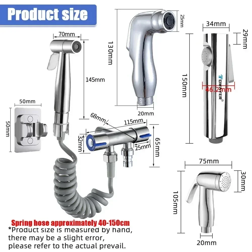 Home Bathroom Plumbing Faucet Divider 304 Stainless Steel Triangle Valve One in Two Toilet Double Switch Double Outlet