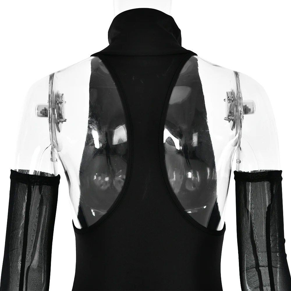 Elegant Sleeveless Bodycon Backless Women Dress Pleated Tight Party Club Evening Dress Female Autumn New Vestidos