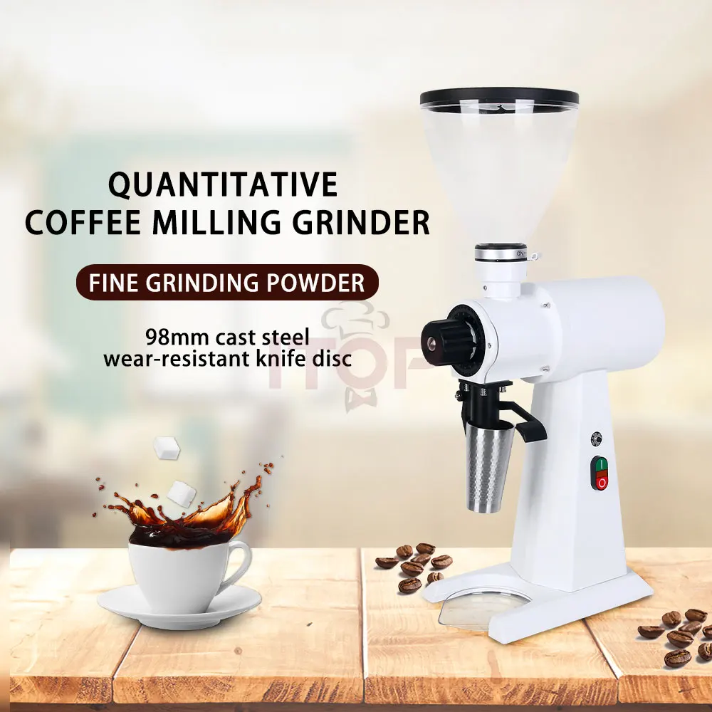 ITOP Quantitative Coffee Milling Grinder 98mm SUS420 Cast Steel Burr Metal Body Coffee Grinder for Espresso/Hand Brewed Powder gzzt commercial electric coffee grinder quantitative grinder setting time uniform powder output milling maker miller