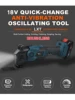 NEWONE 18V Brushless Quick release Oscillating tool Multi functional tool Renovator Electric trimmer Compatible for MAKITA 18V 1