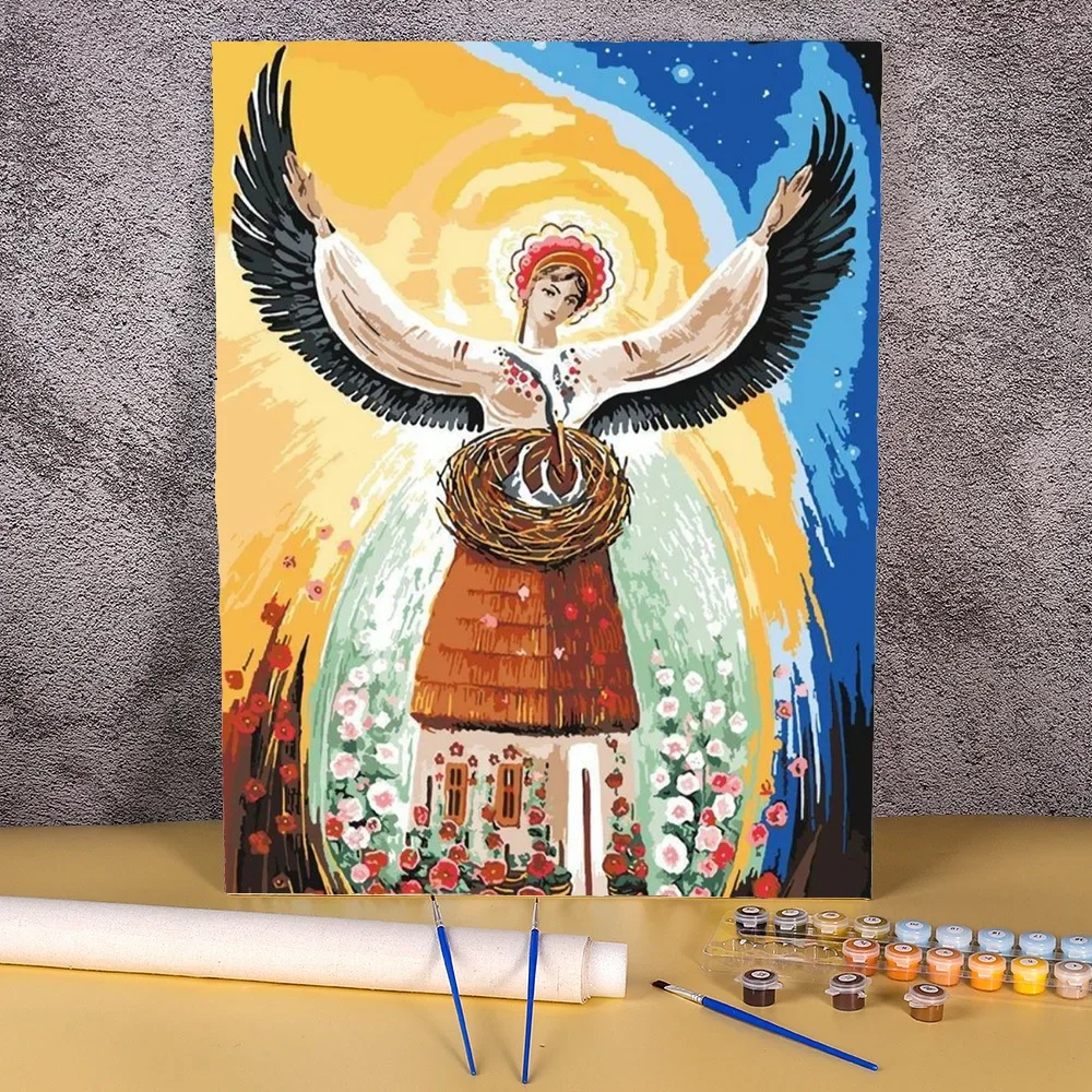 アクリル画　室内　838 リビングルームの壁,絵,着色,番号によるアクリル画 - AliExpress