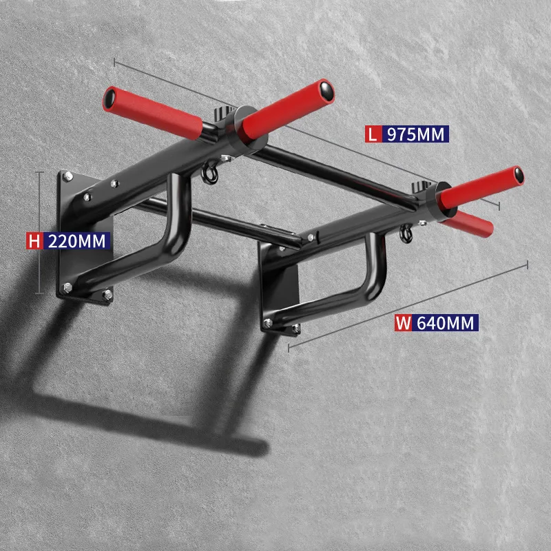 Barre de traction murale ajustable en acier pour musculation à domicile - Installation facile