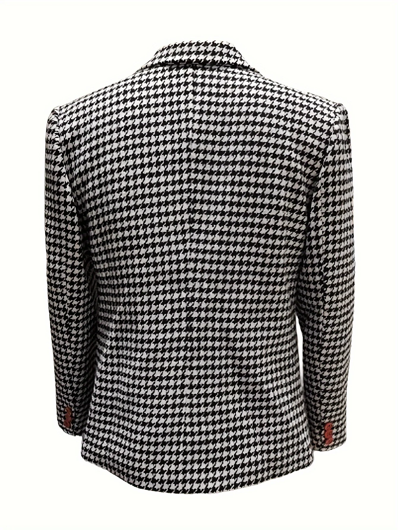 Mens Blazer Slim Fit Elegant Stylish Suit Jacket Houndstooth Graphic Print Blazers for Party/wedding/formal Prom Blazers for Men
